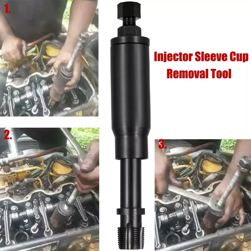 Injector Sleeve Cup Removal/Installer Tool With Parts Kit For CAT 3126/3126B (with 6 Injector Sleeve Cup, 12 O-rings)