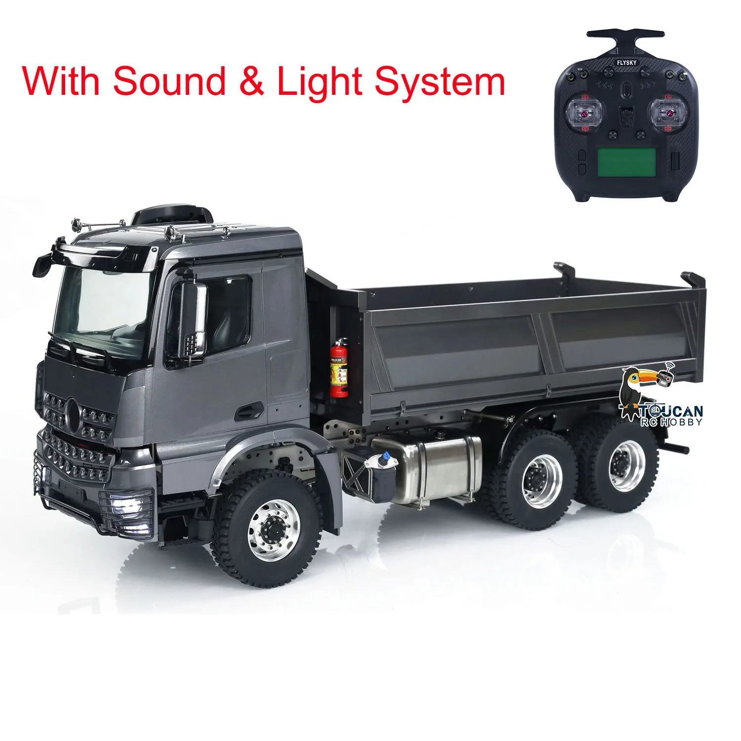 

Metal 1/14 6x6 Hydraulic RC Dump Truck 3363 Remote Control Tipper Cars Sound Light Finished Vehicle Cars Toys for Boys TH24334