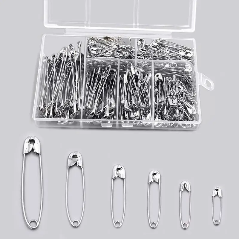 250Pcs High Quality Stainless Steel Safety Pins DIY Sewing Tools Accessory Needles Large Safety Pin Small Brooch