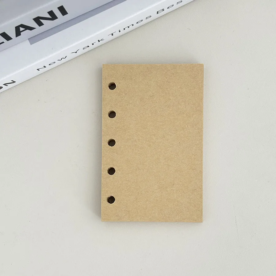 M5-Ring-Nachfüllpapier und -taschen, 45 Blatt Gird/Line/Blank/Kraft-Notizbuch, 10 Stück PP-Binder-Aufbewahrungsbeutel – Detail 2