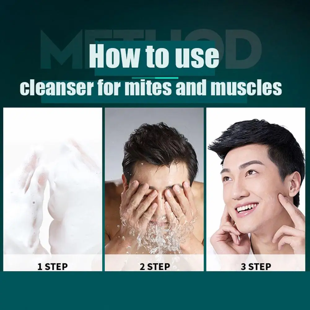 White Male Facial Cleanser Oil Control And Removes Mites Exfoliates Skin Care Gentle Cleansing Pores Cleanser Product