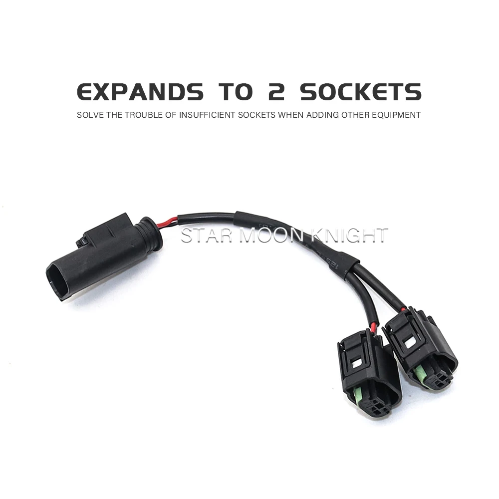 For BMW C400X GT C650 G310GS G310R  K 1600 B GT GTL  S 1000 R XR Quick Connect Cable Set Shunt Circuit Socket Extension Adapter