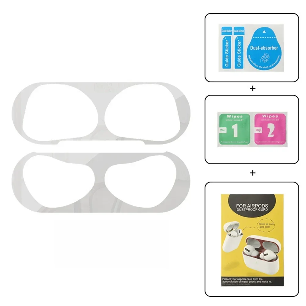 Dust-Proof Inside Protection Film For AirPods 3 2 1 Case Metal Dust Guard Anti-Scratch Stickers Earphone Case Film Protector