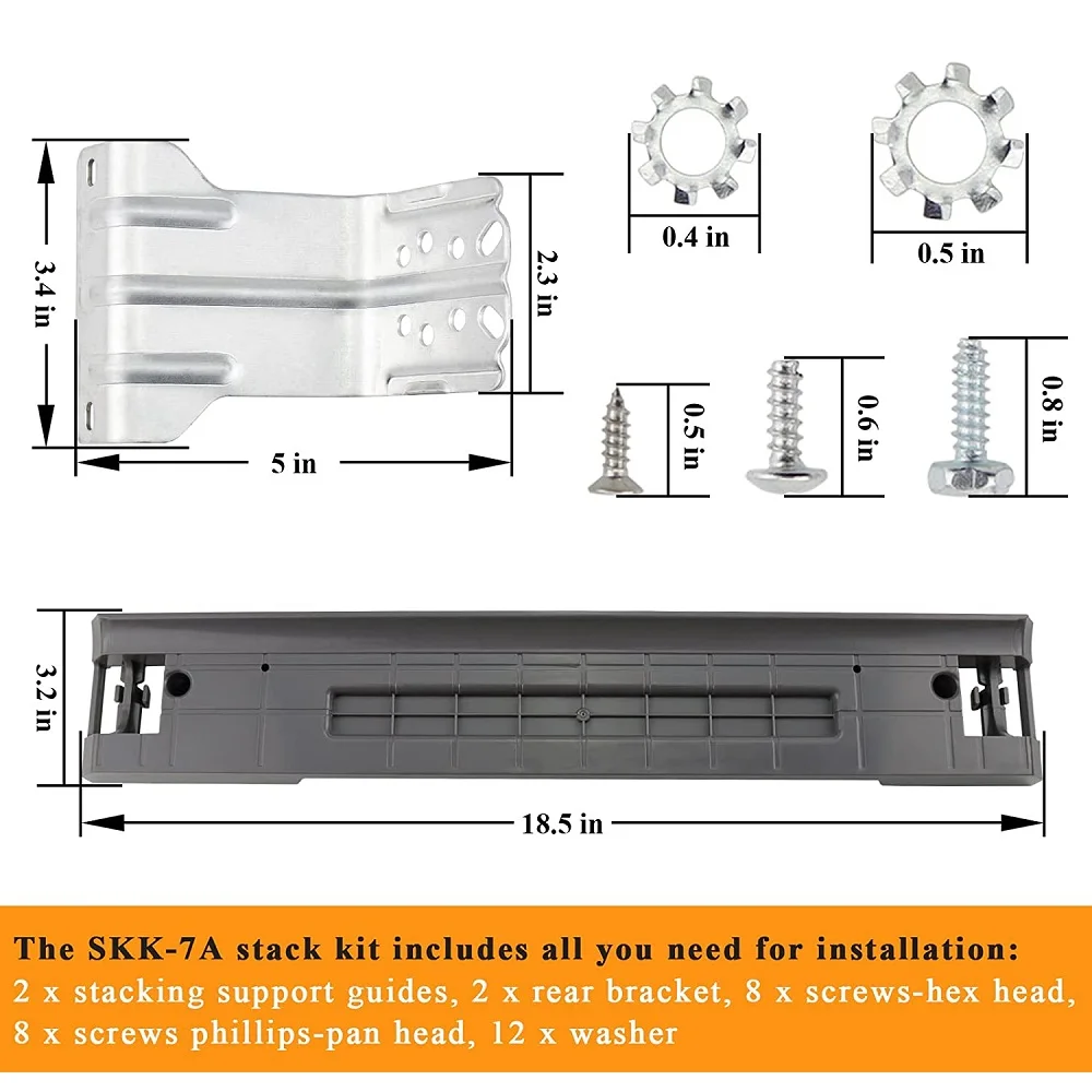 SKK-7A SKK8K Laundry Stacking Kit Compatible with Samsung 27-Inch Front-Load Washers and Dryers stacking kit SK-5A,SK-5AXAA