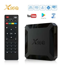 CAIXA de TV inteligente Android com suporte WiFi 4K vídeo Quad Core RAM1 / 2GB ROM8 / 16GB Netflix Youtube portátil Streaming Media Player X96Q