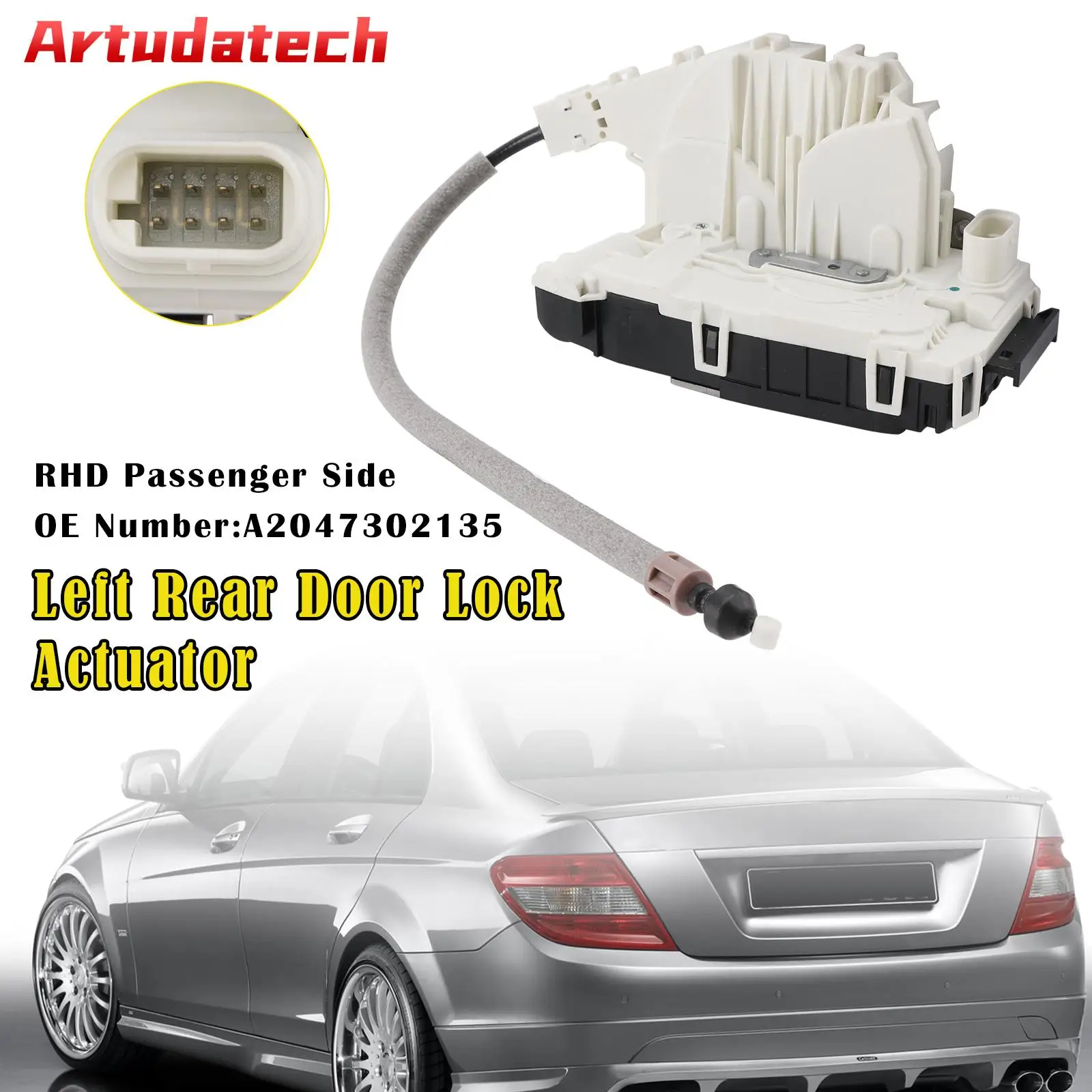 

Artudatech Left Rear Door Lock Actuator A2047302135 For Mercedes C-Class W204 2007 2008 2009 2010 2011
