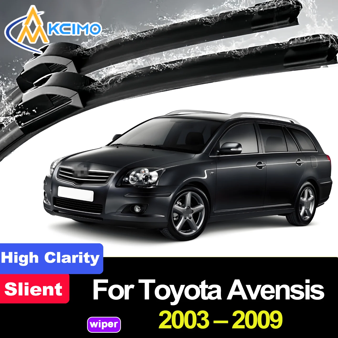 

2PCS HD New 2PCS Wiper Blades for Toyota Avensis T250 2003-2009 Front Windshield Auto Wipers Blade Accessories 2009 2008 2007