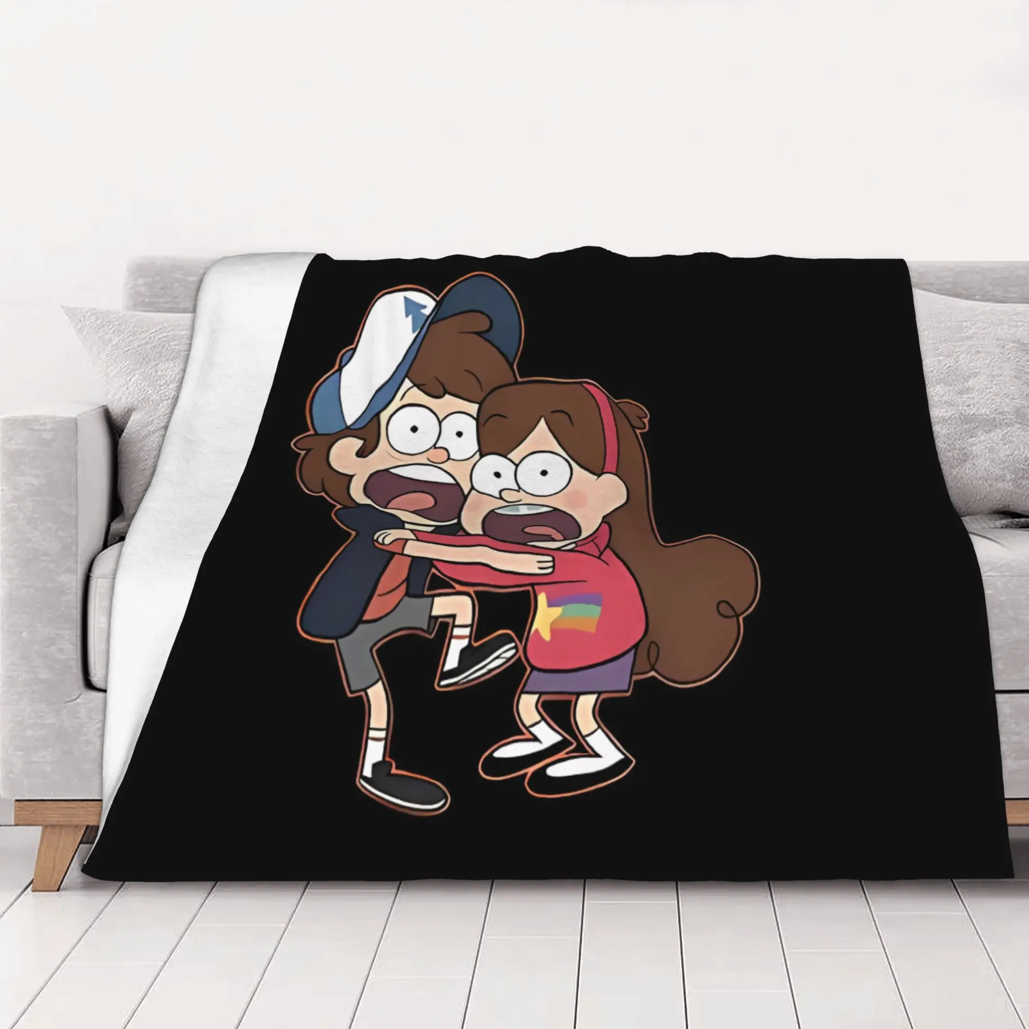 1PC home Cutecore Classic G-gravity Falls Blanket Super Cosy Plush Home Living Room Sofa halloween