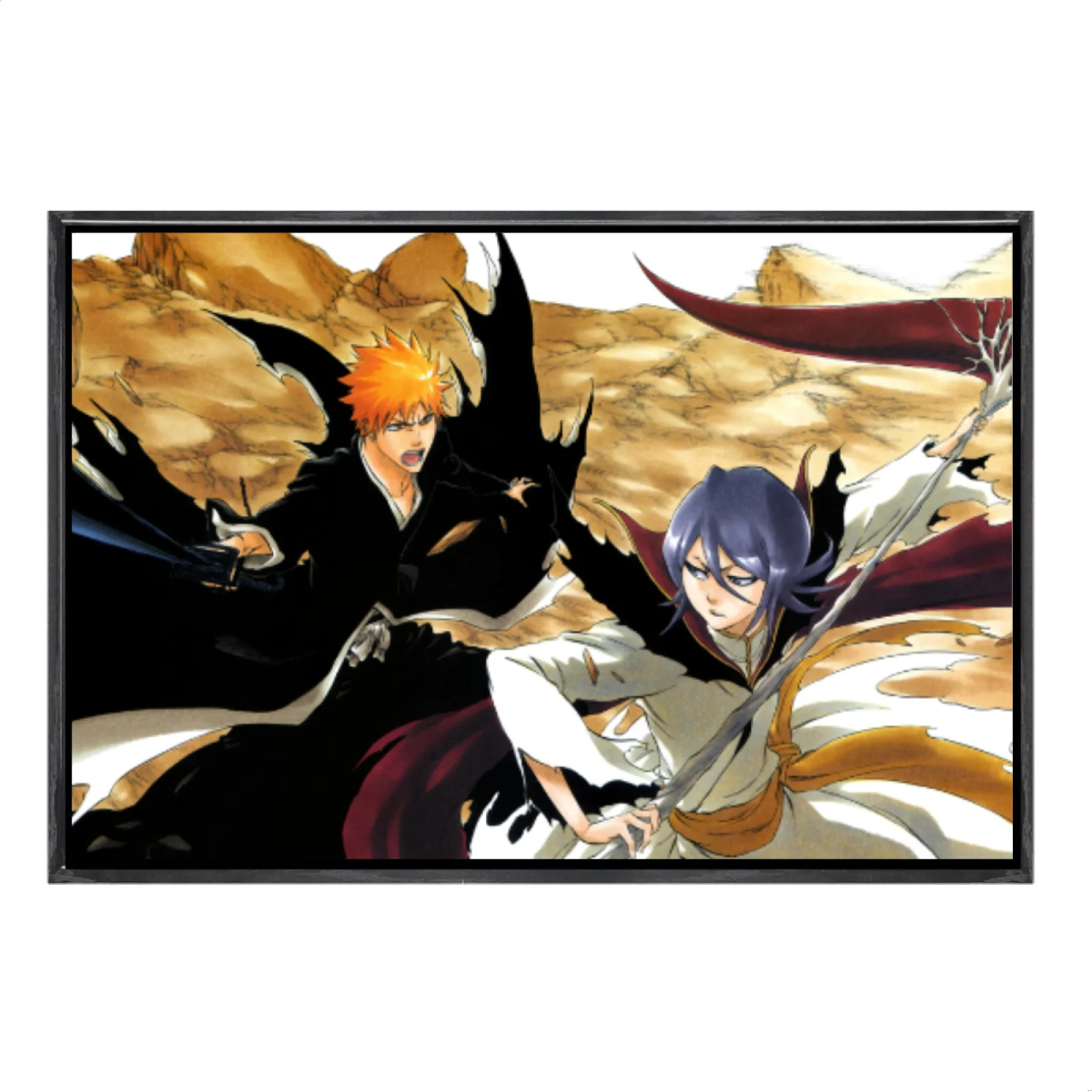 

Японская манга, многоразмерный холст, постер в двойной рамке, настенное искусство, домашний декор отбеливателя для гостиной, спальни