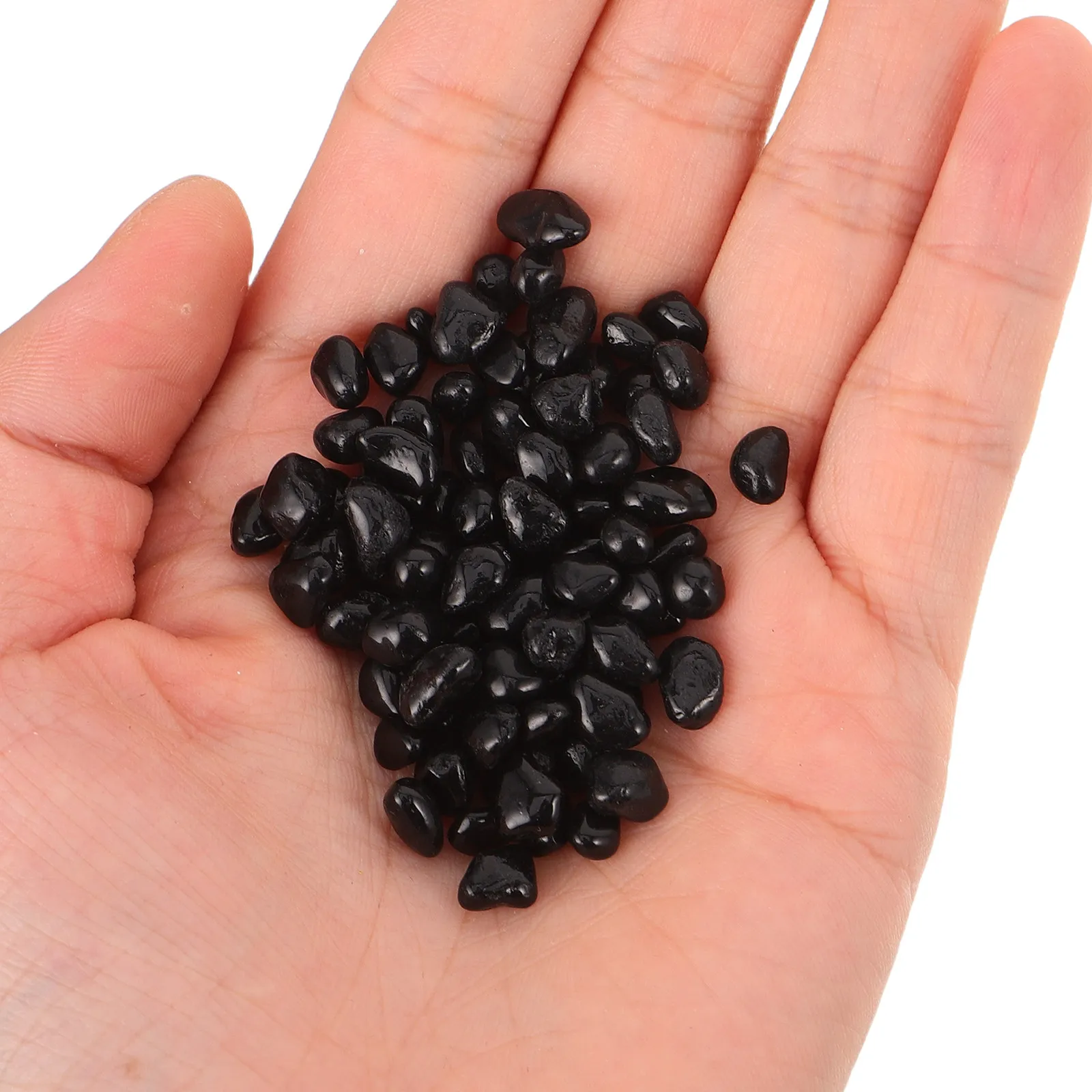 Grava Negra para Acuario, 5 lb, Piedras Pulimentadas Lisas para Decoración de Peceras, Sustrato Plantado, Decoración de Interiores Acuáticos, Paisajismo