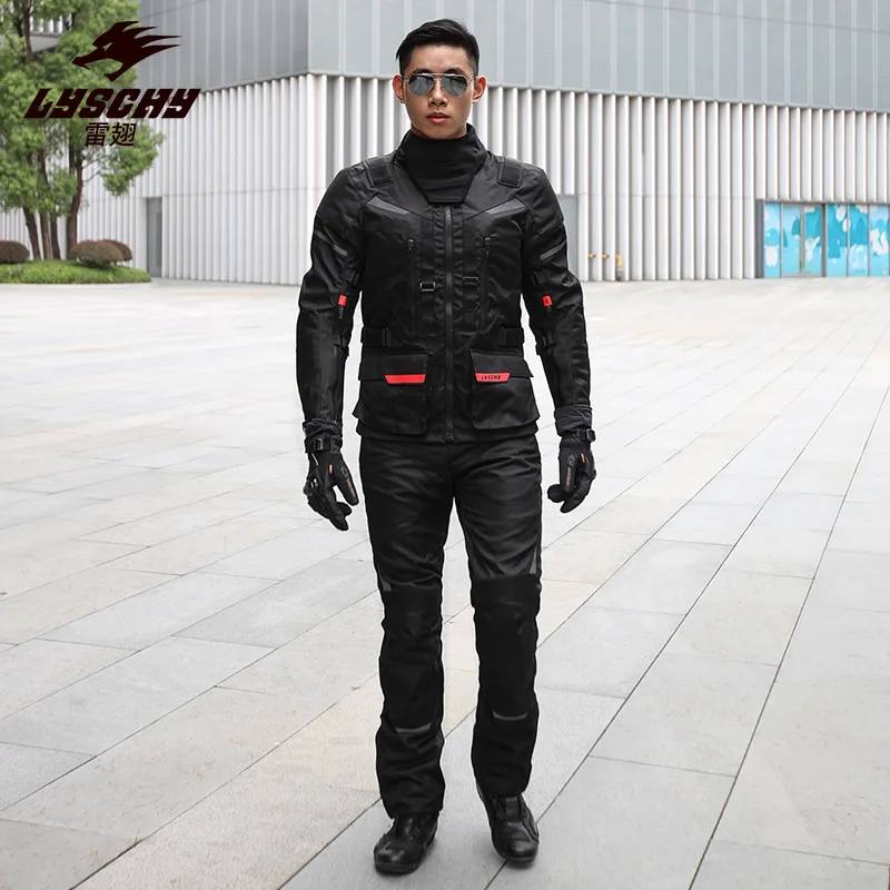 LYSCHY Motorcycle Riding Pants 3-in-1 Riding Pants Removable Warm Layer Waterproof Layer Winter Windproof Warm Anti-Fall Pants