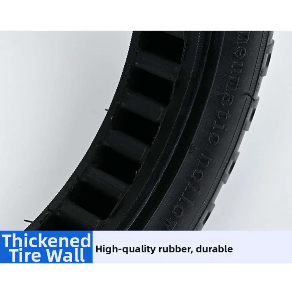 Anti deflation solid tire for wheelchair wheels 12 5 by 2 25 rubber wide tread with drainage grooves and stable performance
