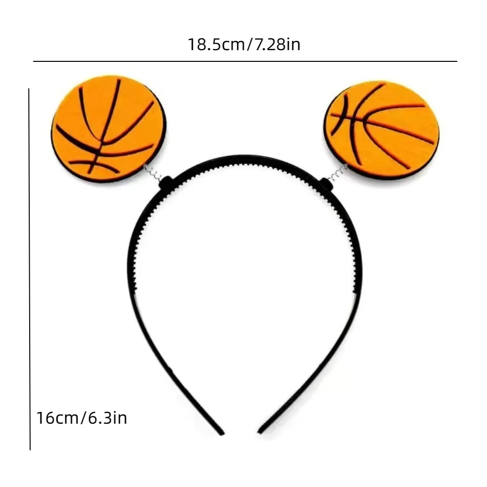 Funny Plastic Soccer Cheer Hair Bands European Cup Basketball Spring Headband Badminton Table Tennis Sport Hair Hoops Women