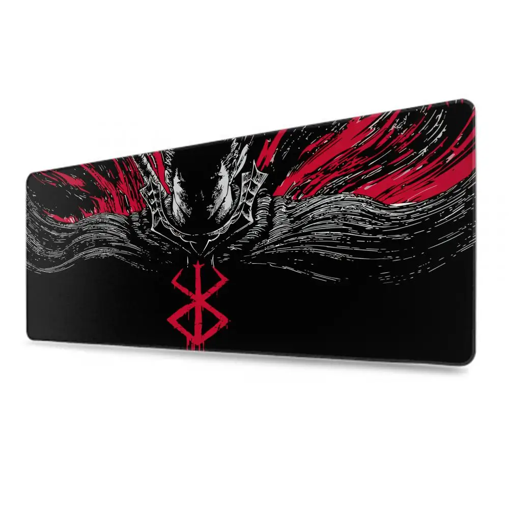 Guts ดาบ Berserk แผ่นรองเม้าส์ Berserk Guts Gamer Gaming Mouse Pad อุปกรณ์เสริมคอมพิวเตอร์แป้นพิมพ์ขนาดใหญ่แล็ปท็อป Padmouse ความเร็วโต๊ะ