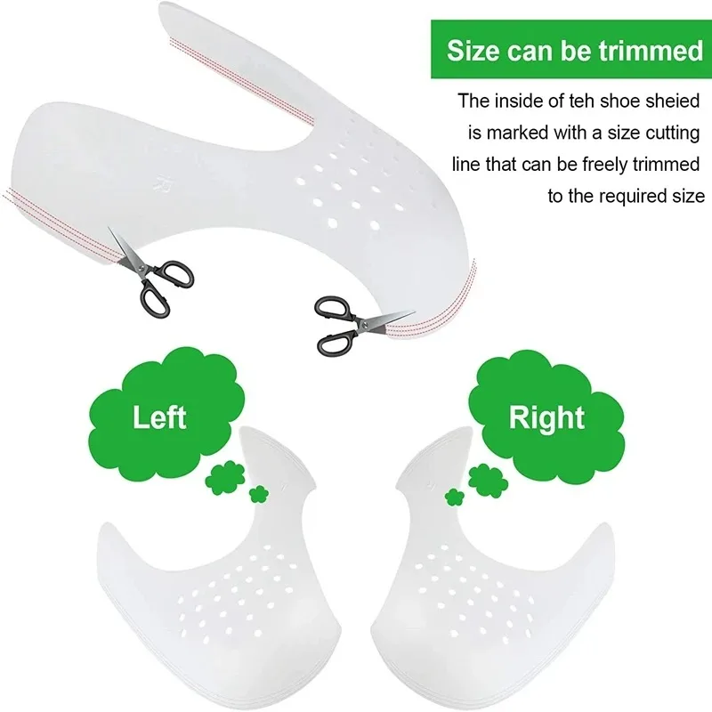 1 pair light Anti crease protector Anti crease bending Supporting shoe toe crease-resistance  Suitable for sports shoes