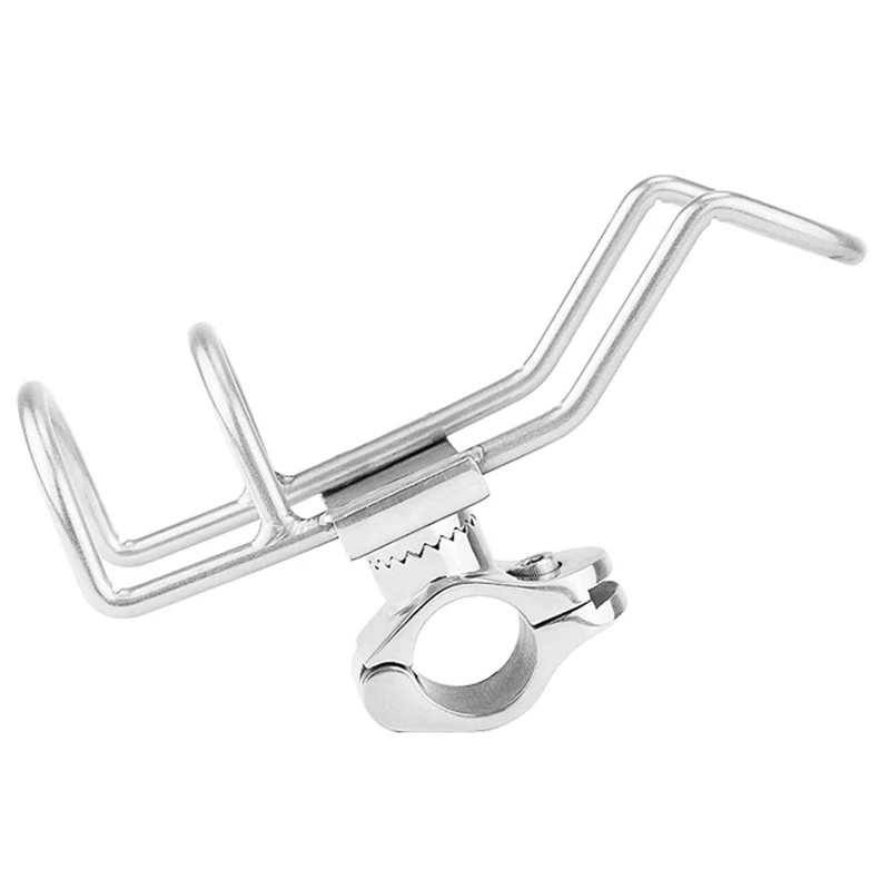 

316 Steel Fishing Rod Socket Bracket Rod Bracket Support Clamp Rail Mount Boat Accessories