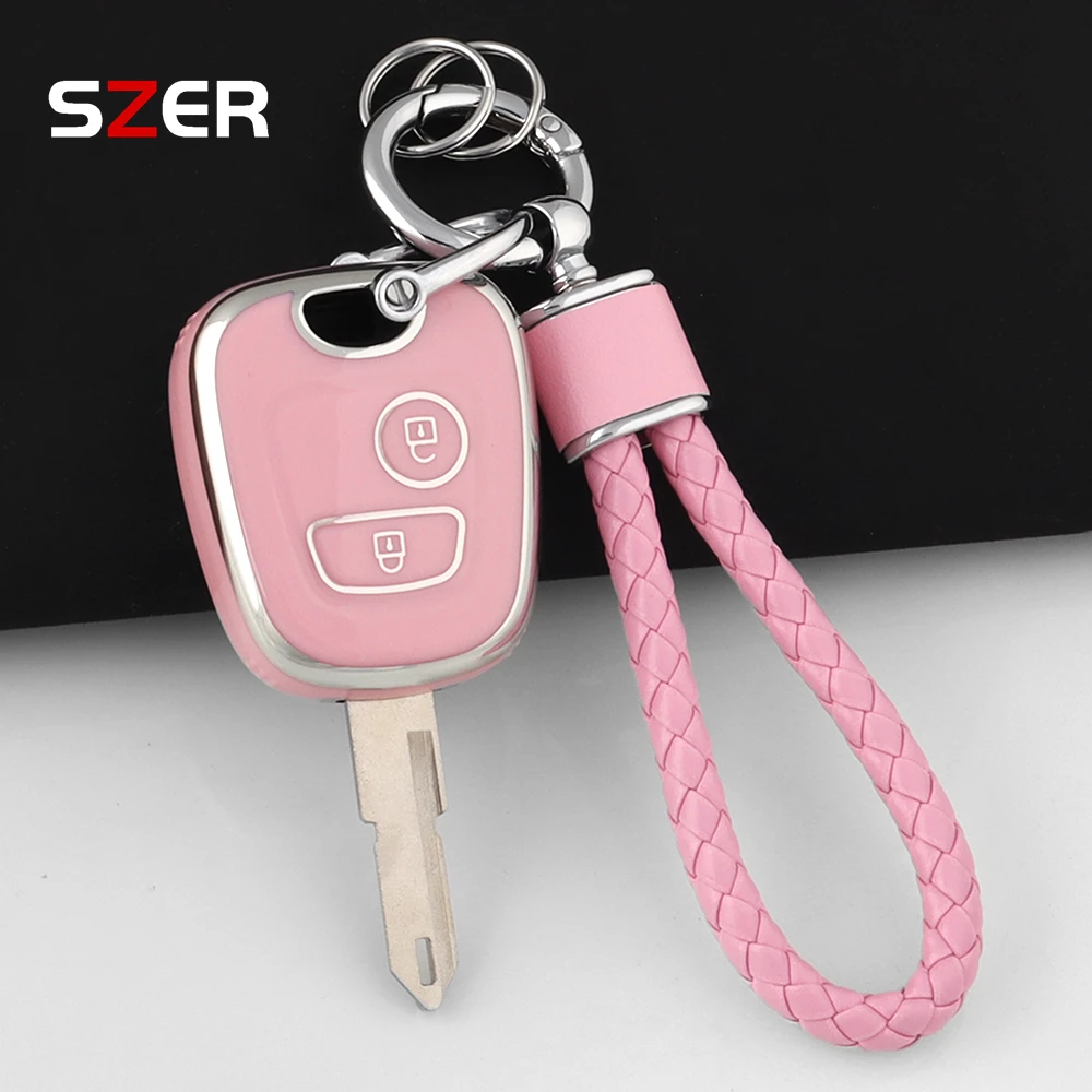 Für Peugeot 107 206 207 307 Für Citroen C1 C2 C3 C4 Für Toyota Aygo 2 Taste TPU Auto Smart Key fall Abdeckung Geschützt Schlüsselbund Fob