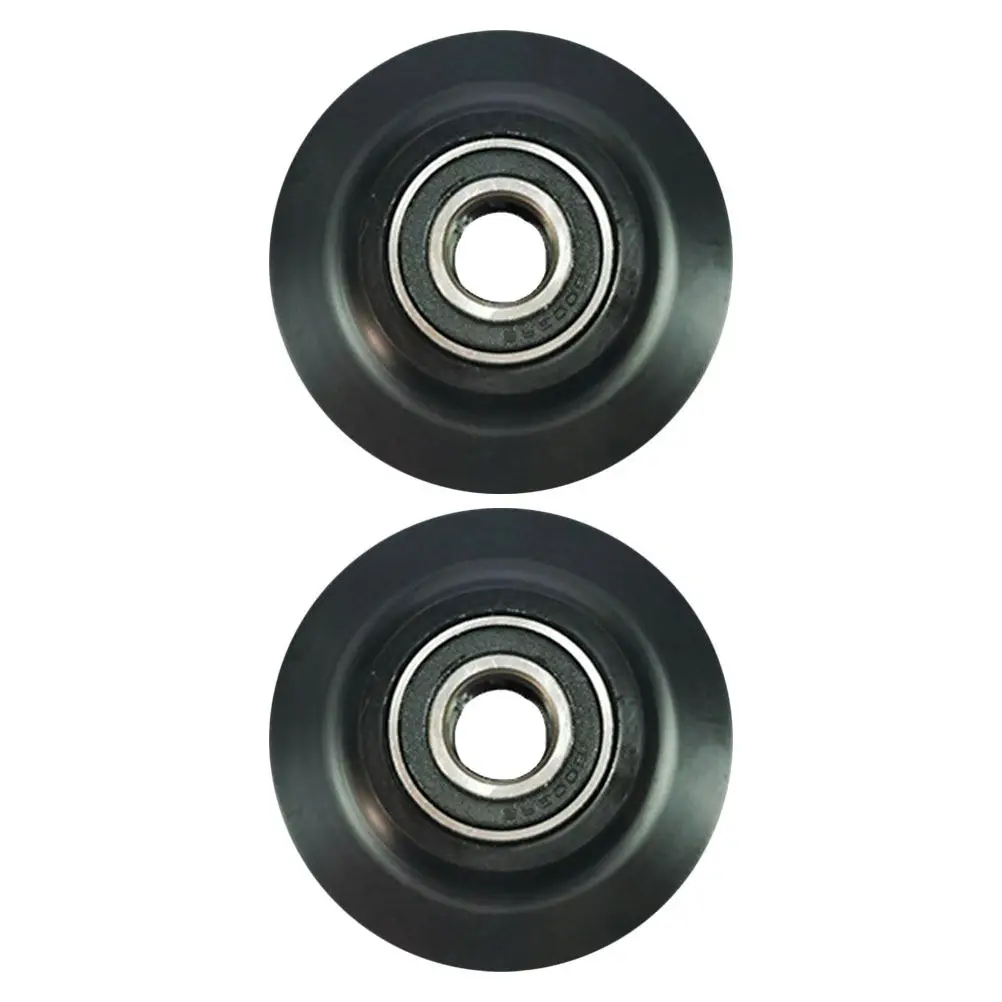 2Pcs Barn Door Sliding Rail Pulley Kit Heavy Duty Pom Guide Wheels Quiet Gliding Track Hardware for Bedroom Office Closet