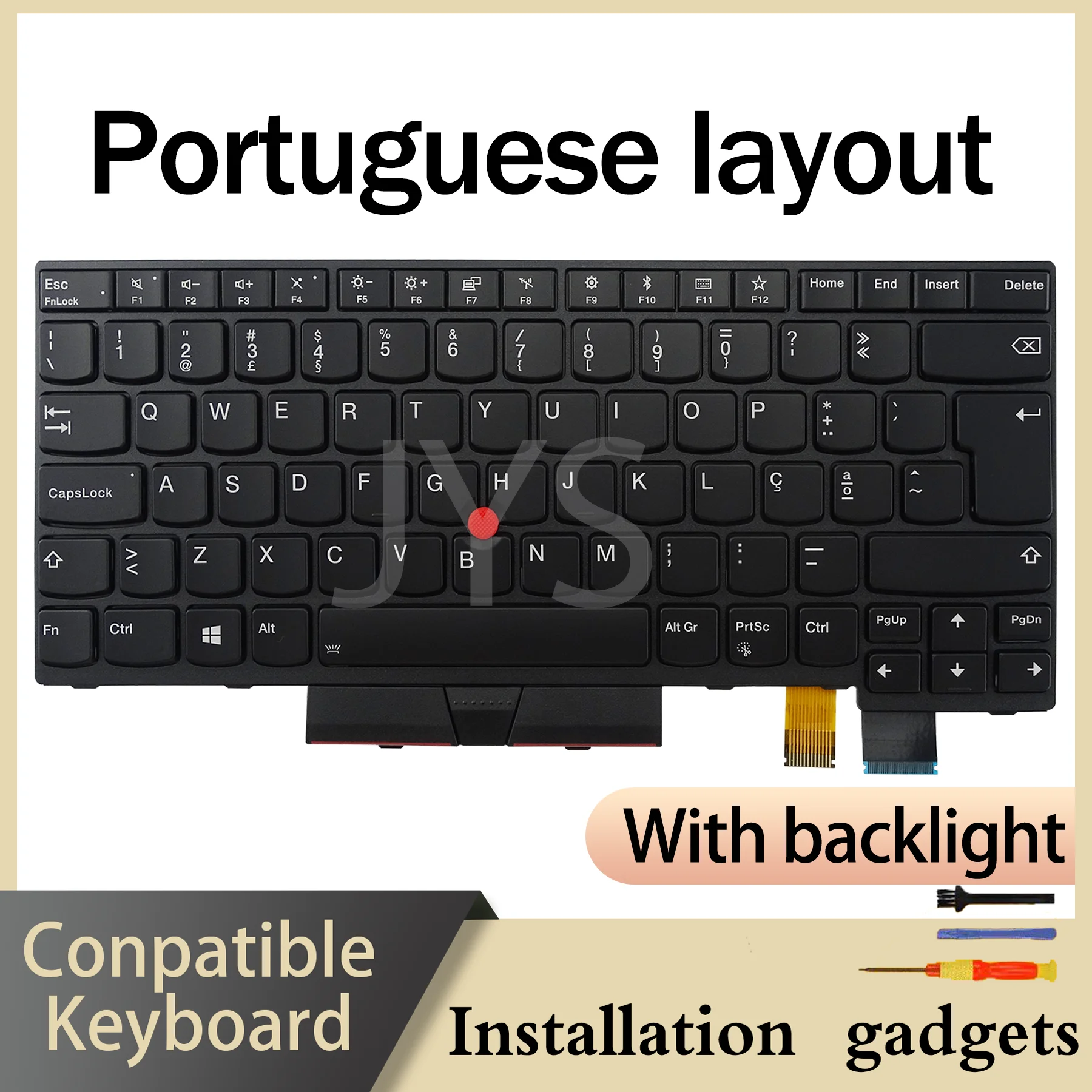 Klawiatura podświetlana US Koreański Latynoamerykański Hiszpański Portugalski Rosyjski Turecki Brytyjski Belgijski Błędugarski do Lenovo ThinkPad T470/T480/A475/A485 — zdjęcie produktu 4