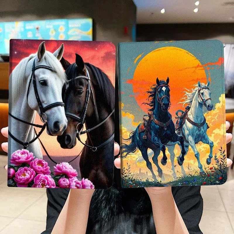 

Popular Art Horse Gift For Honor Pad 8 V8 9 GT MagicPad 13 3 2 Tab MatePad Pro Air 12 X 12.6 Foldable Tablet Case