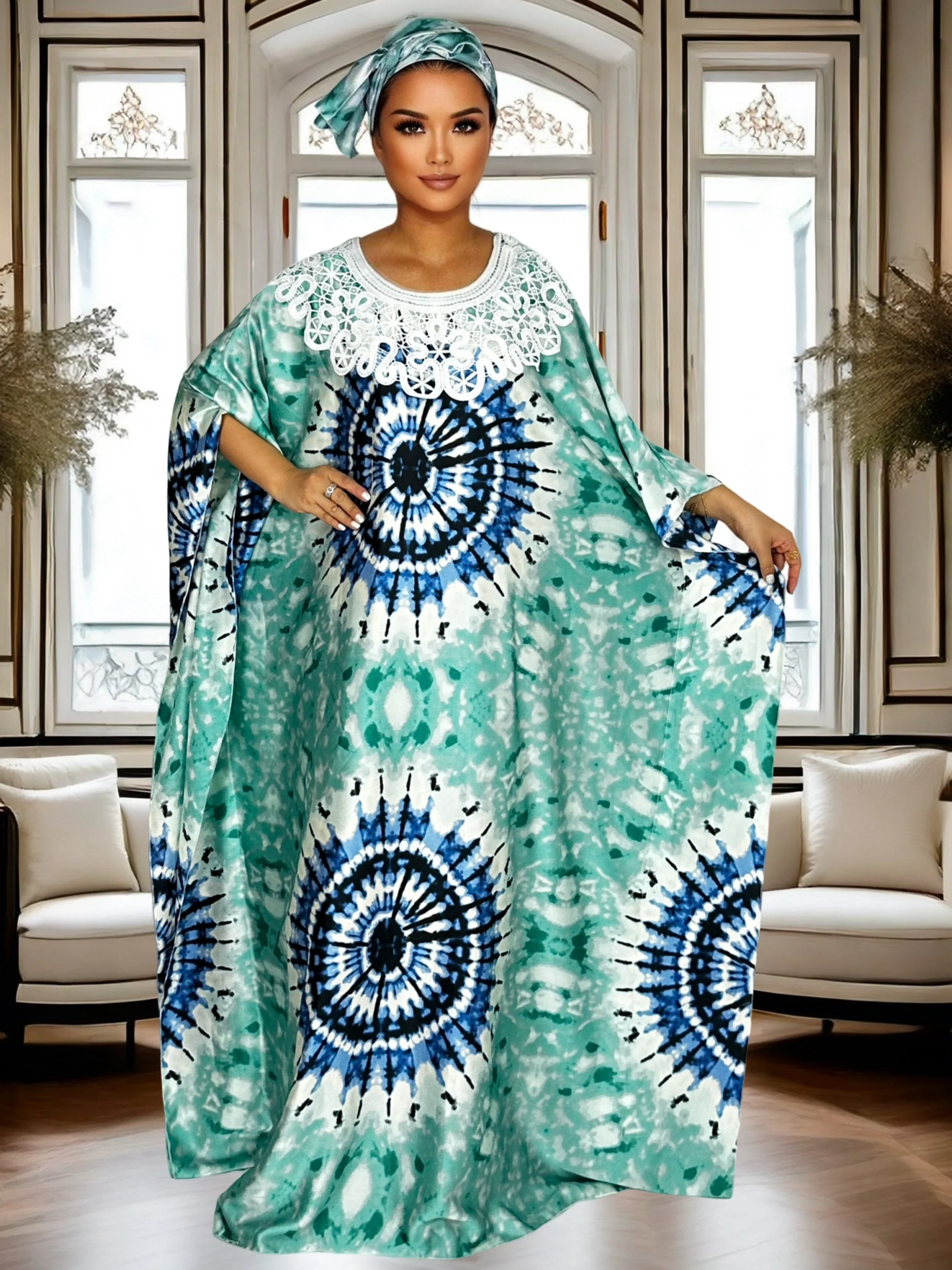 

Boho Casual Long Dress Ethnic Style - Flowy Maxi Dress with Embroidery for Beach Festival Vacation