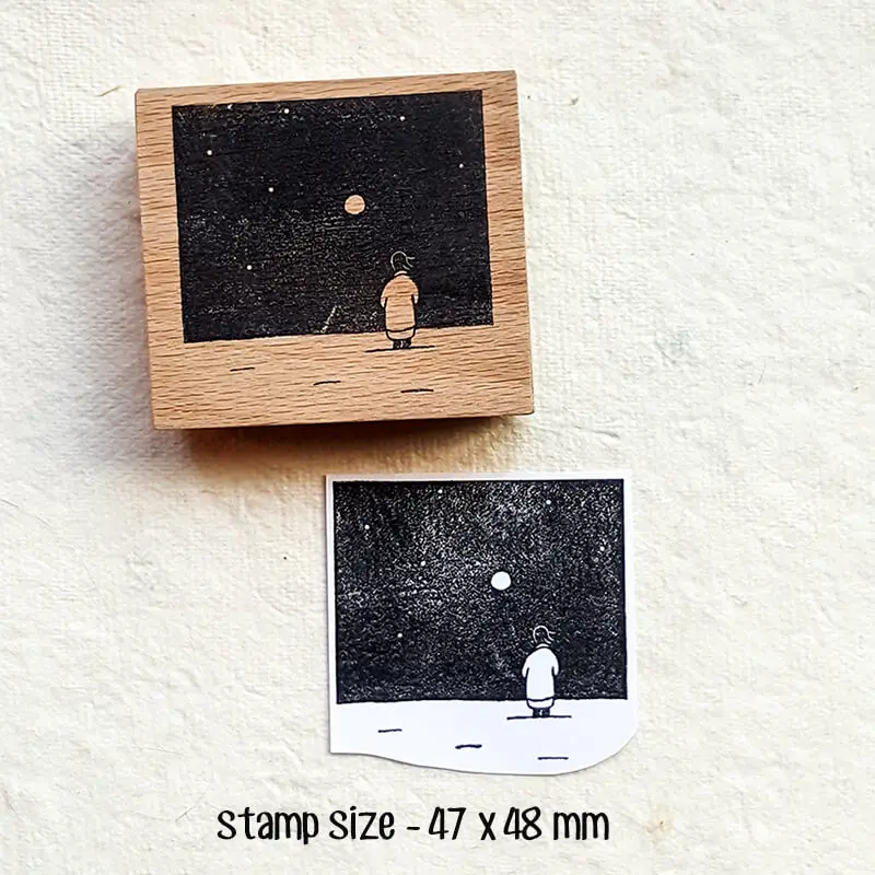 ختم خشبي لسكرابوكينغ كابينغ للرؤية الليلية 7 أنواع سجل القصاصات المجلات الطوابع الخشبية #5