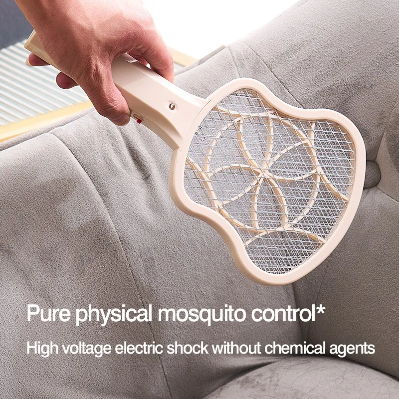 منشة بعوض كهربائية صغيرة محمولة مع بطارية جافة، منشة بعوض صدمة كهربائية محمولة للاستخدام المنزلي والسيارة