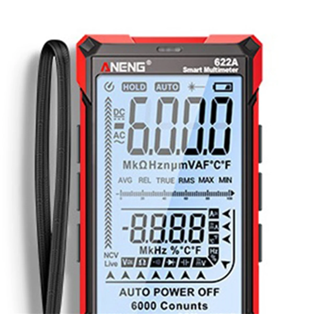 

DIDI 622A Digital Smart Multimeter with Auto Range True RMS DC/AC Voltage 9999 Analog Tester Meter Multitester