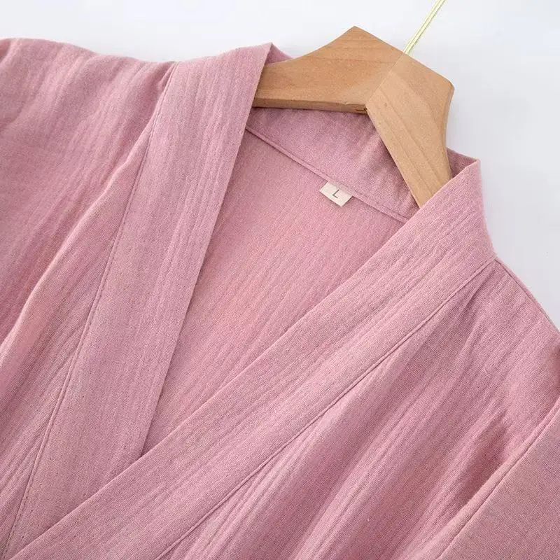 Vintage Pure Cotton Long Robe Men Women Traditional Chinese Incense Tea Uniform Simple Couples Pajamas Home Wear Taoist Robe - Image 6