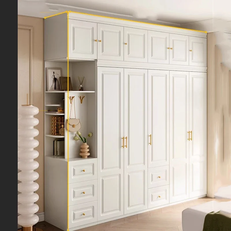 

Cabinet Wood Wardrobe Organizer Clothes White Doors Wardrobe Storage Drawer Vestidores De Armario Abiertos Ropero Furniture