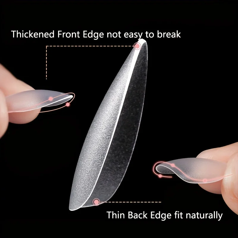 300Pcs Matte Fake Nails No Polishing Press on False Nails Medium Short Design High Matt Soft Gel Nail Tips for Extension