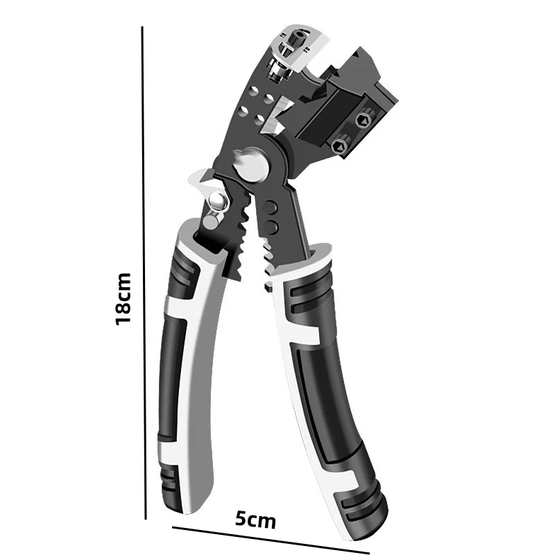 Crimper Cable Cutter Electrician Multifunctional Wire Stripping Pliers Winding Bending Crimping Breaking Cable Crimping Pliers