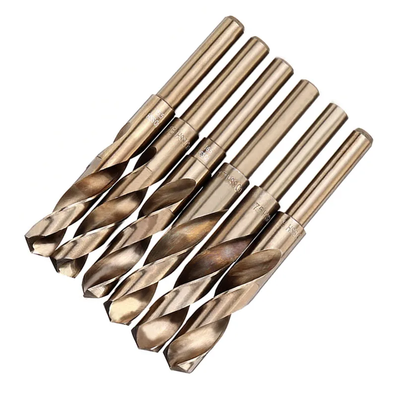 1Pc 13.5-30mm M35 Cobalt Drill Bit 1/2 inch Dia Reduced Shank HSS-Co 5% Twist Drill Bit For Stainless Steel Metal Iron