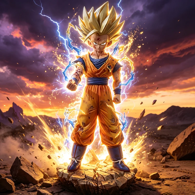 Figura de Acción de Son Gohan SSJ2 de Dragon Ball Z, 28.5cm, Estatua GK VF, Anime, Super Saiyan, Juguete Coleccionable, Modelo Decorativo