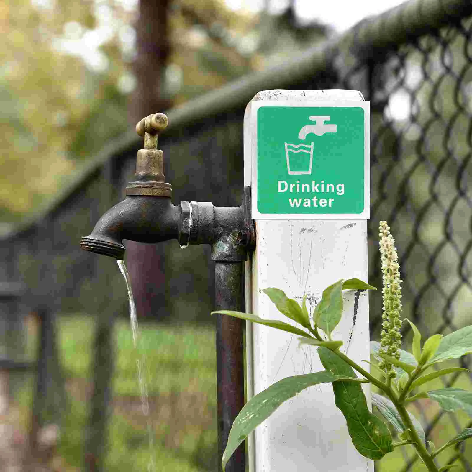 Drinking Water Sign Drinking Water Tap Sink Sign Adhesive Drinking Water Sign