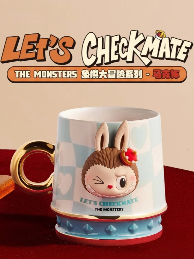 2025 New Arrival The Monsters Chess Adventure Series Mug The Monsters Labubu Peripherals Ceramic Cup Decor Gifts