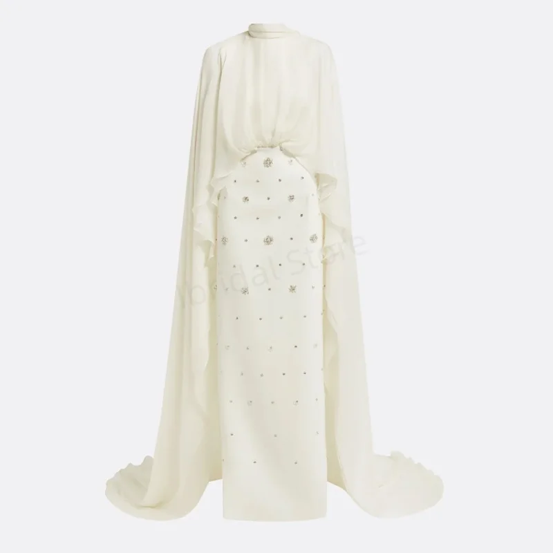 Maßgeschneiderte Meerjungfrau-Abendkleider فسات Vara Nadusa Frances Vajdos de Fiesta Elegantes, langes, sexy Abendkleid mit Kristallen