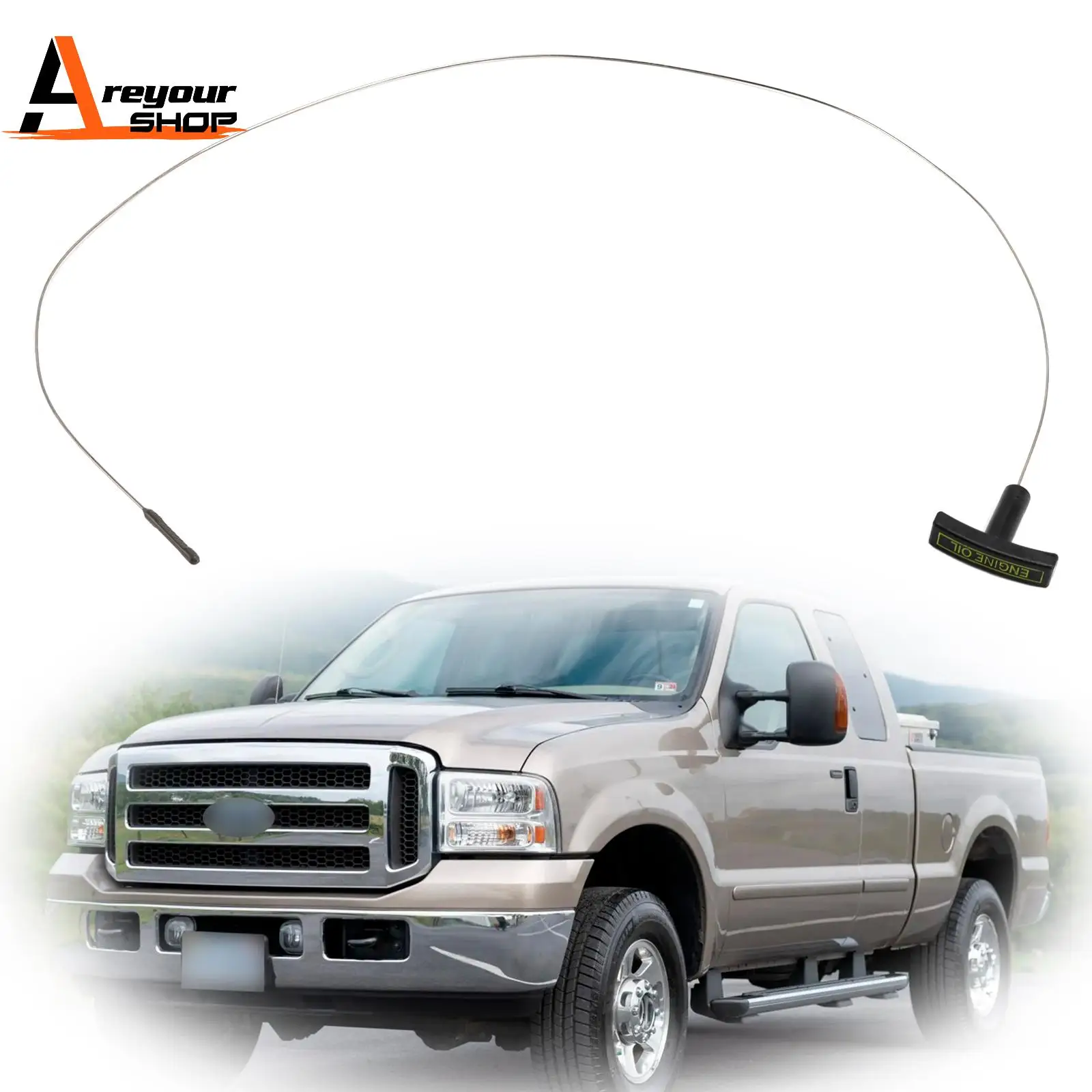 Areyourshop Engine Oil Dipstick Dip Stick 3C3Z6750AA for Ford F250 F350 6.0L 2003 2004 2005