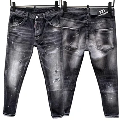 chareiharper 930 Destruct Graffiti Cotton Elastic slim-fit stylish hanging street style men's pants