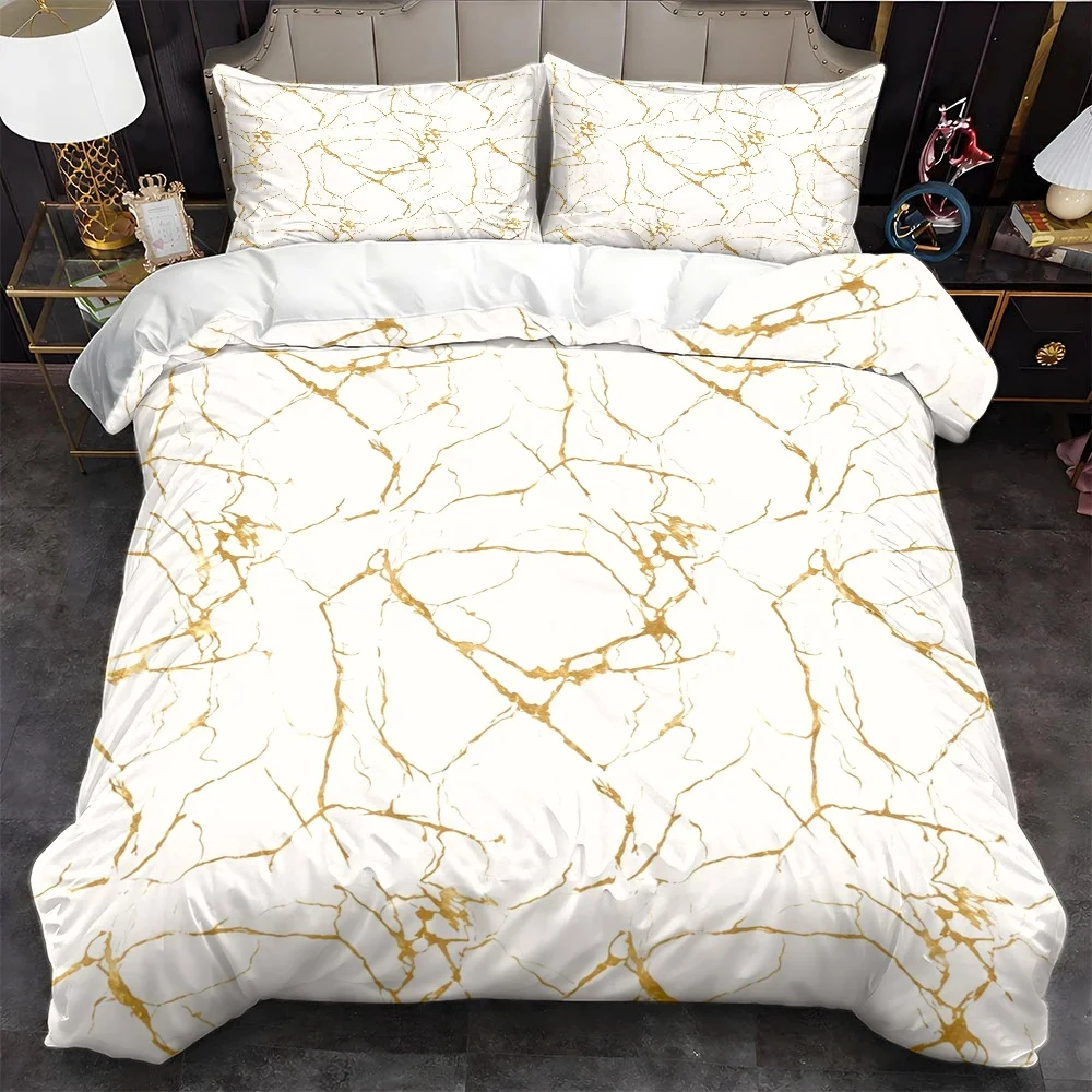 3pc-marble-pattern-duvet-cover-set-double-bed-invisible-zipper-machine-washable-nordic-gold-thread-bedding-set-for-home-dorm