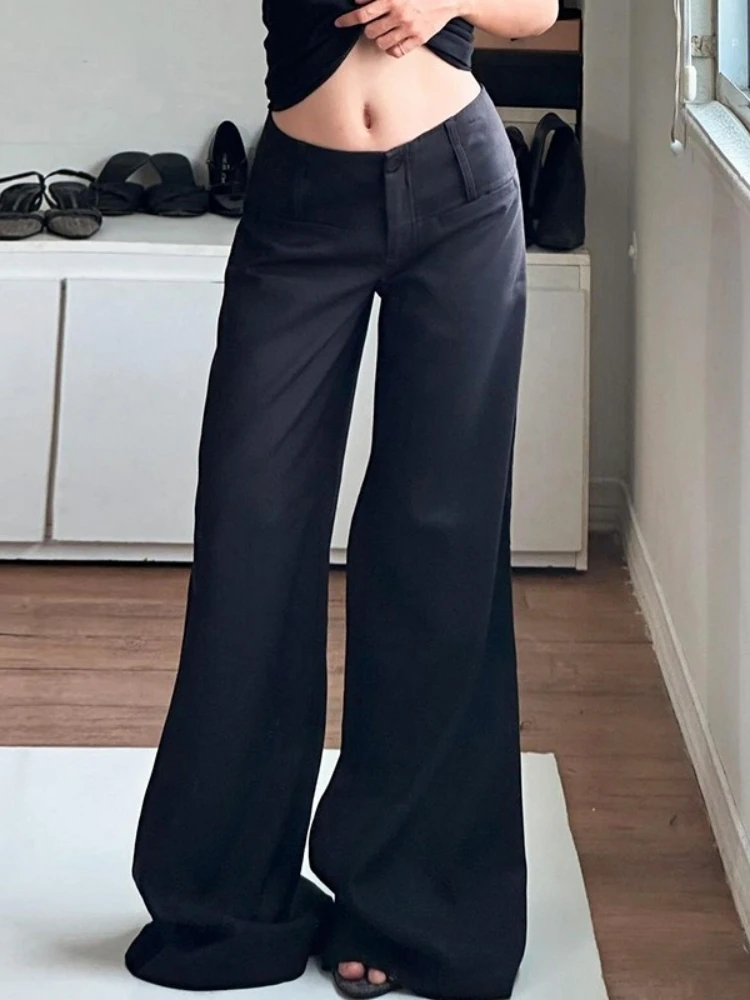 

Solid Color Baggy Pants Loose Fit Trousers Women Summer Clothing Wide Leg Pants Korean Fashion Streetwear Pantalones De Mujer