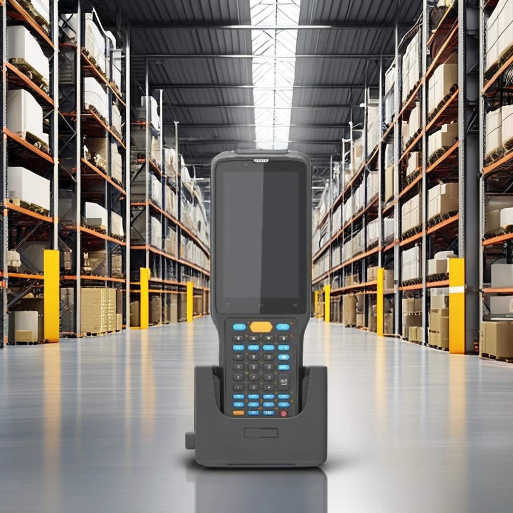 Android 13 PDA Robuster Mobiler Computer Ladestation 4-Zoll-Bildschirm 64GB ROM 2D-Barcode-Scanner NFC Industrielle Anwendung 4G