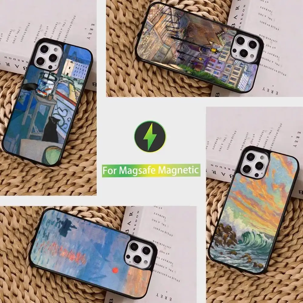 

Painting H-Henri Matisses Phone Case For iPhone 16,15,14,13,12,11,Pro,Max,Plus,Mini, Magsafe,Magnetic Wireless Charging Case