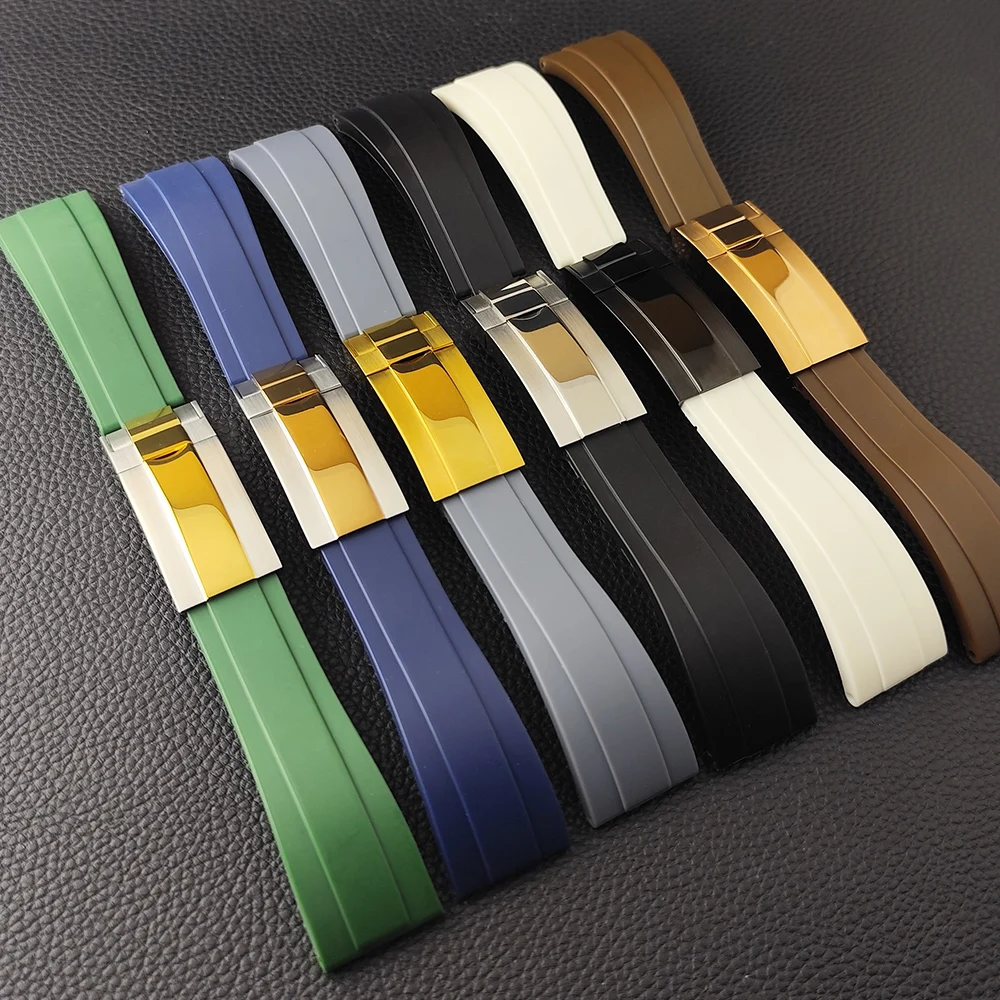 Uhrenarmband passend für 20mm breites VK63-Gehäuse, Uhrenzubehör, 20mm Gummiarmband mit gebogenen Uhrenarmbandenden, Teile für mechanische Uhren – Detail 2