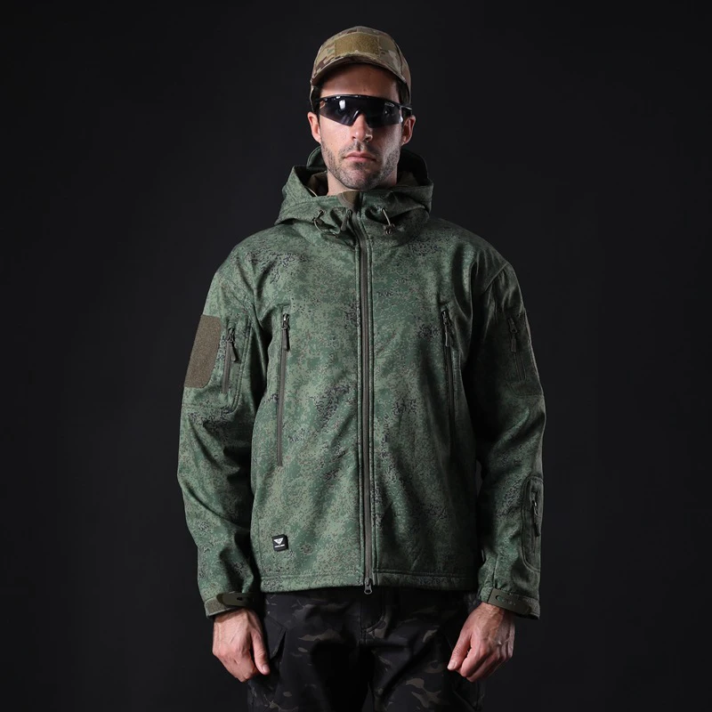 Chaqueta polar táctica verde militar forro térmico