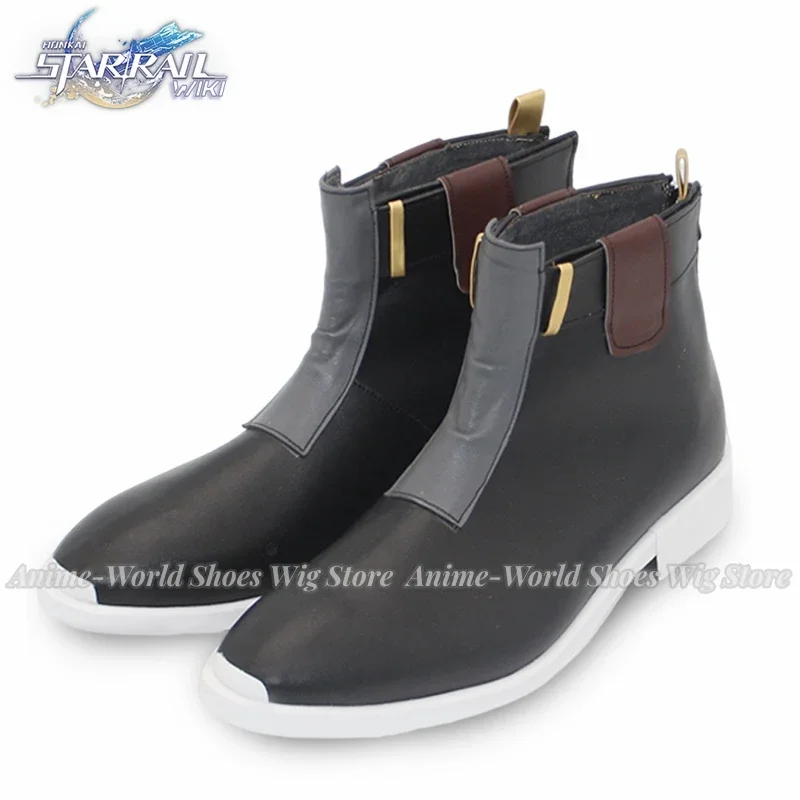 Jogo honkai star rail trailblazer caelus cosplay sapatos masculinos botas feitas sob encomenda trilha blazer halloween carnaval roleplay sapatos