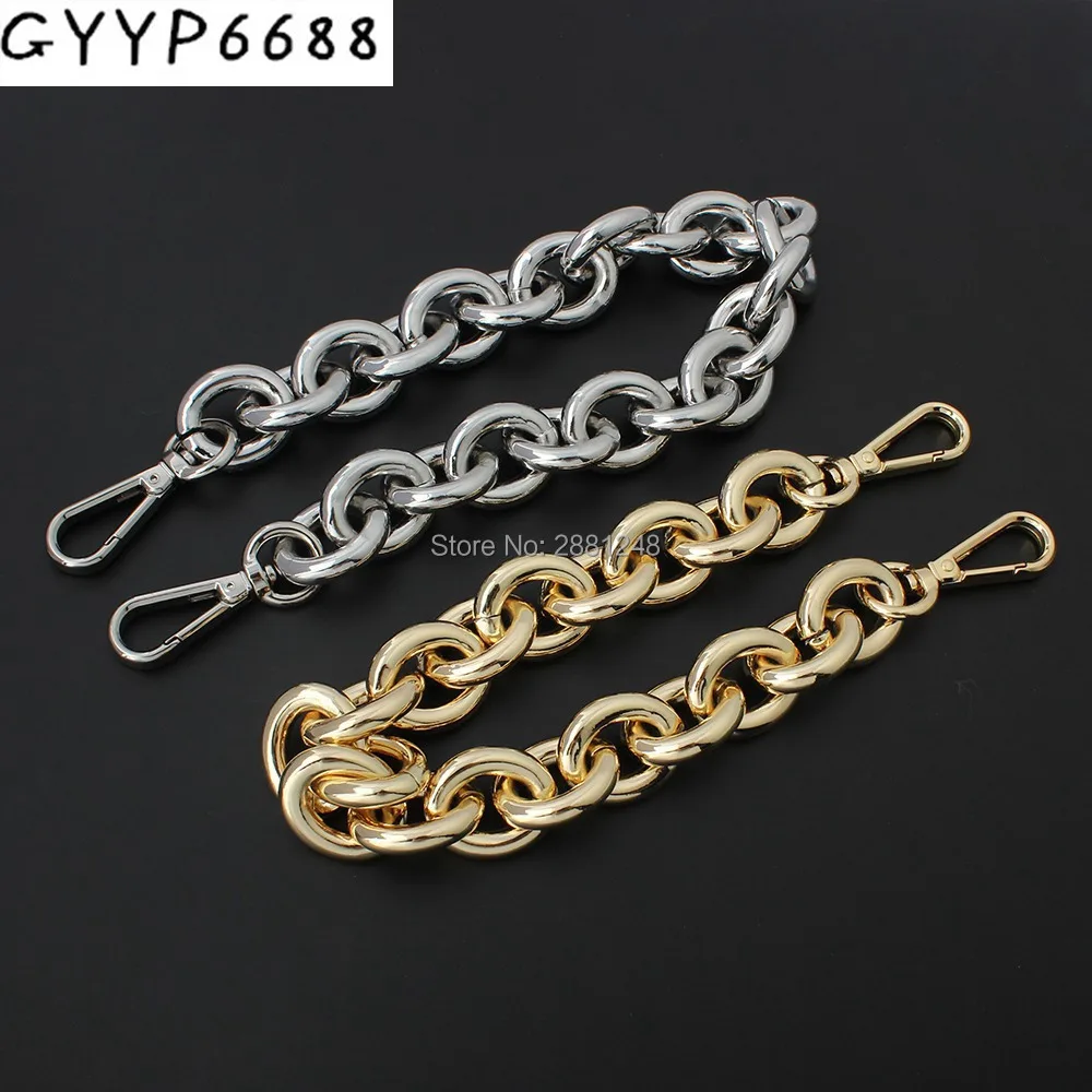 24mm thick round aluminum chain +hook Light weight bags strap bag parts handles All-match Accessory Handbag Straps