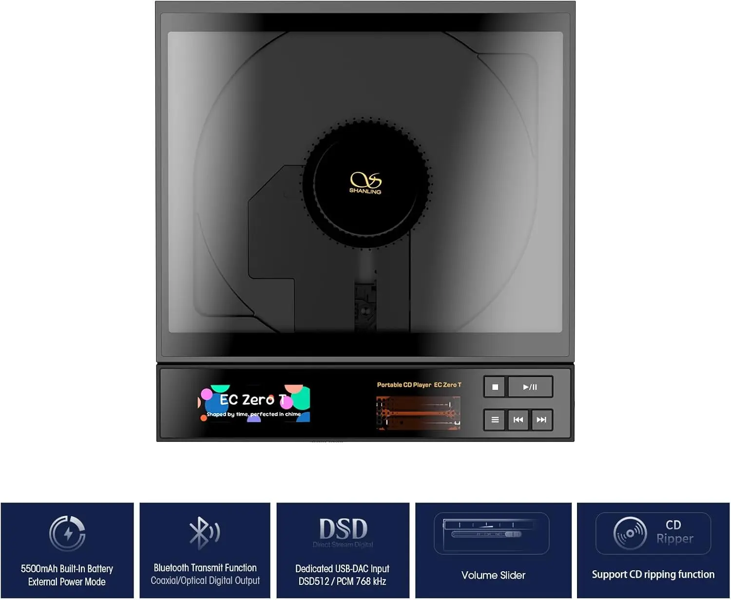 شانلينغ EC صفر T HIFI المحمولة R2R DAC أنبوب مشغل أقراص مضغوطة TPA6120 مرحبا الدقة الصوت HiFi سطح المكتب مضخم ضوت سماعات الأذن بلوتوث aptX