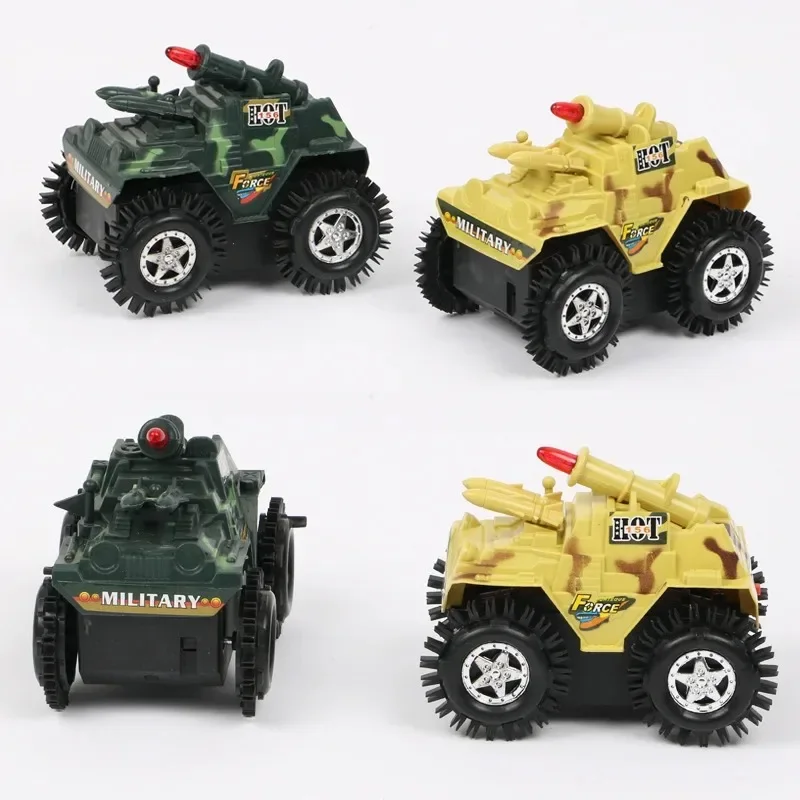 Electronic Military Armored Car with Music Flash Sound Automatic Dumper Vehicle Educational Toy Gift for Children Tank model