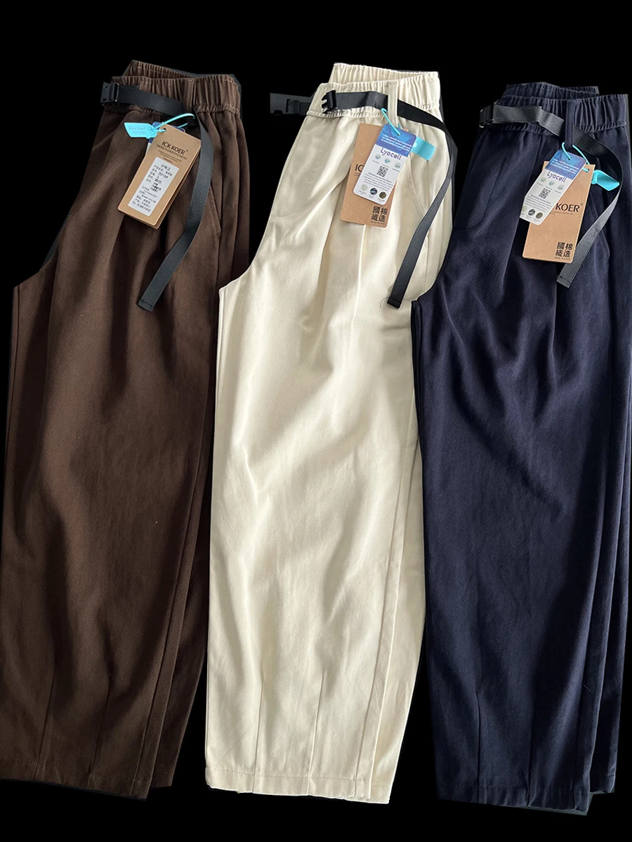 

Мужские повседневные брюки Street Sle Cool Autumn Heavyweight Retro Bule свободного прямого кроя, модные джинсы в стиле Dad Jeans из смесового хлопка